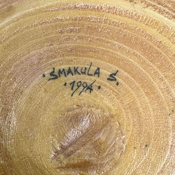 Painted Folk Art Wood Box Moscow 1994 Vintage Mockba Signed Smakula Sveta Russia - Picture 6 of 16